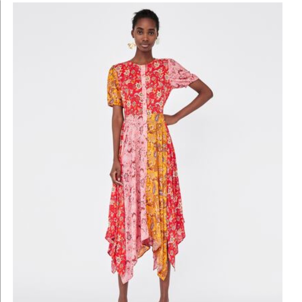 Long patchwork dress